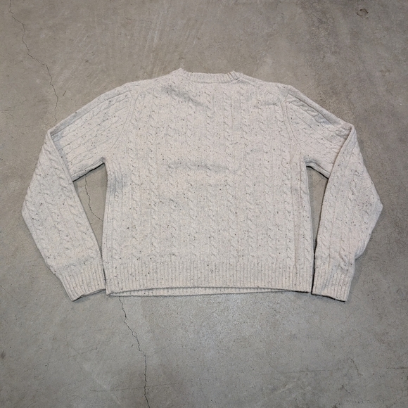 TNA Sweater Cable Knit Women's XS Wool Cashmere Cream Speckled - Picture 6 of 9